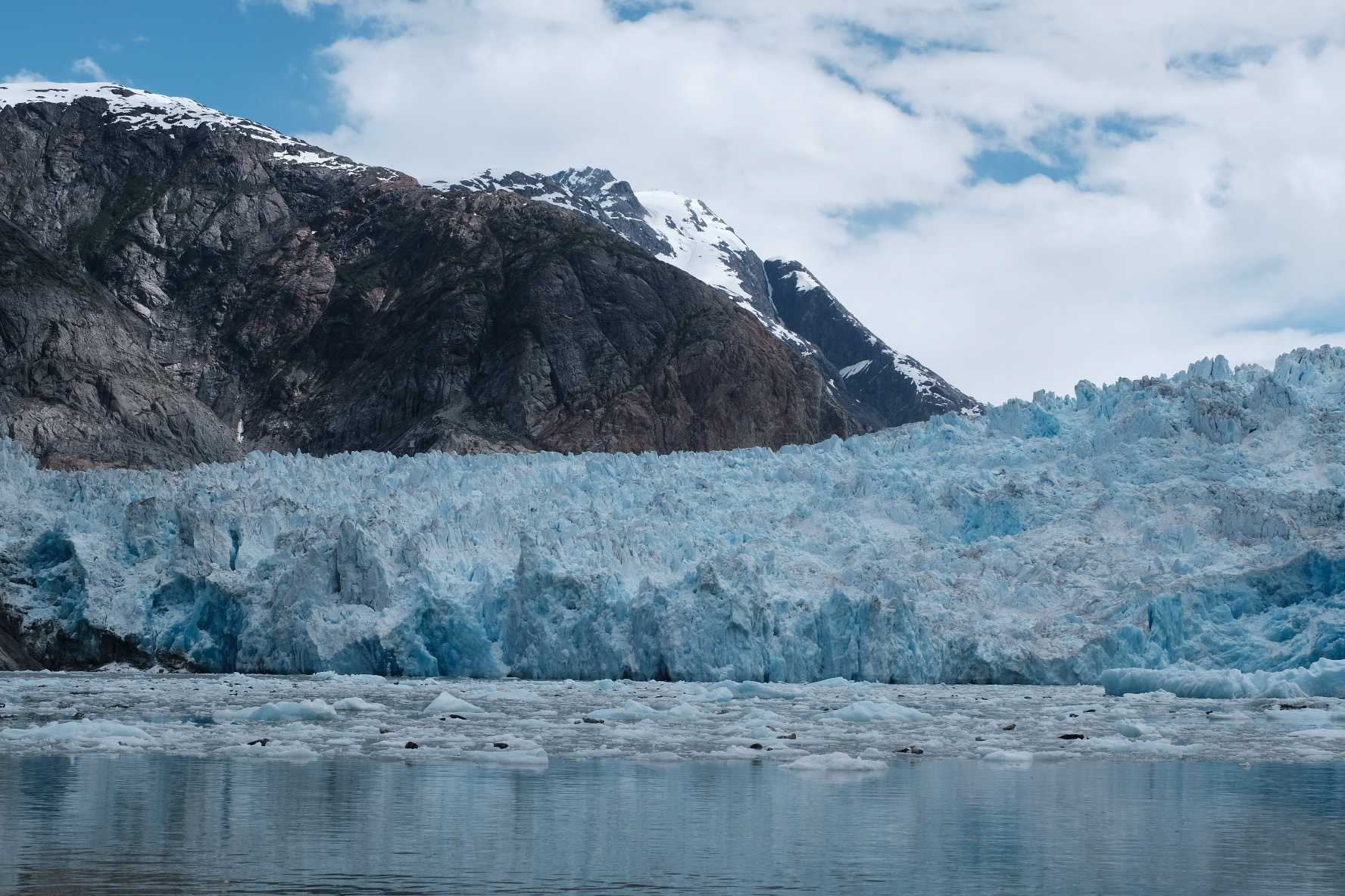 Photograph of glacier in Tracy Arm, Juneau, Alaska.